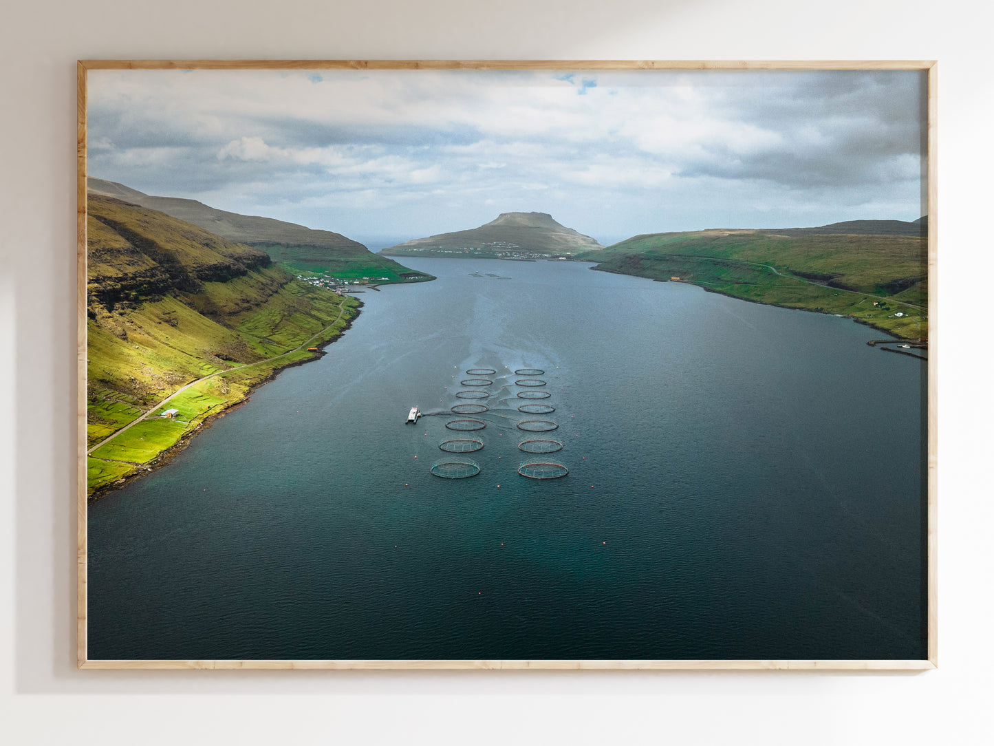 Above the Highlands – Faroe Islands Lake Scenic Print