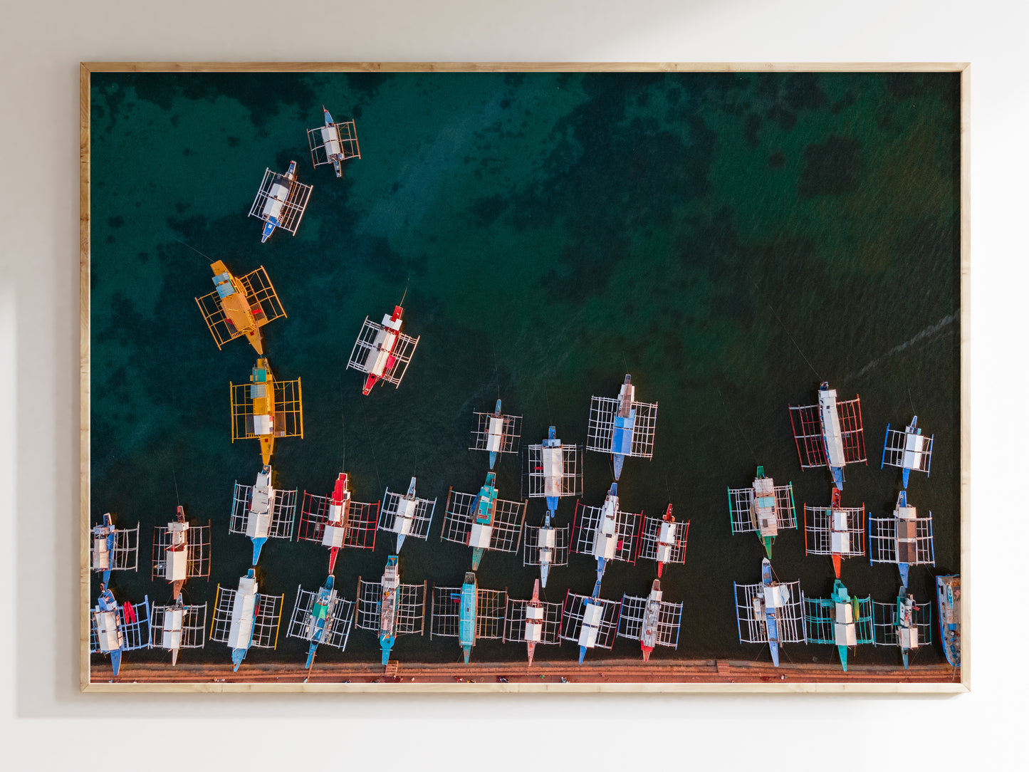 Island Drifters – Wooden Boats on Palawan Waters Decor