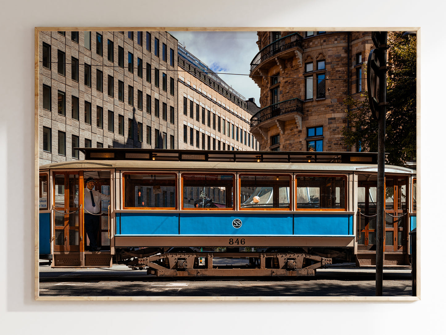 Stockholm Tracks – Iconic Trams in the City Wall Art