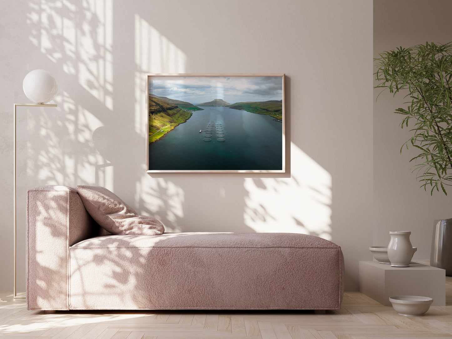 Above the Highlands – Faroe Islands Lake Scenic Print