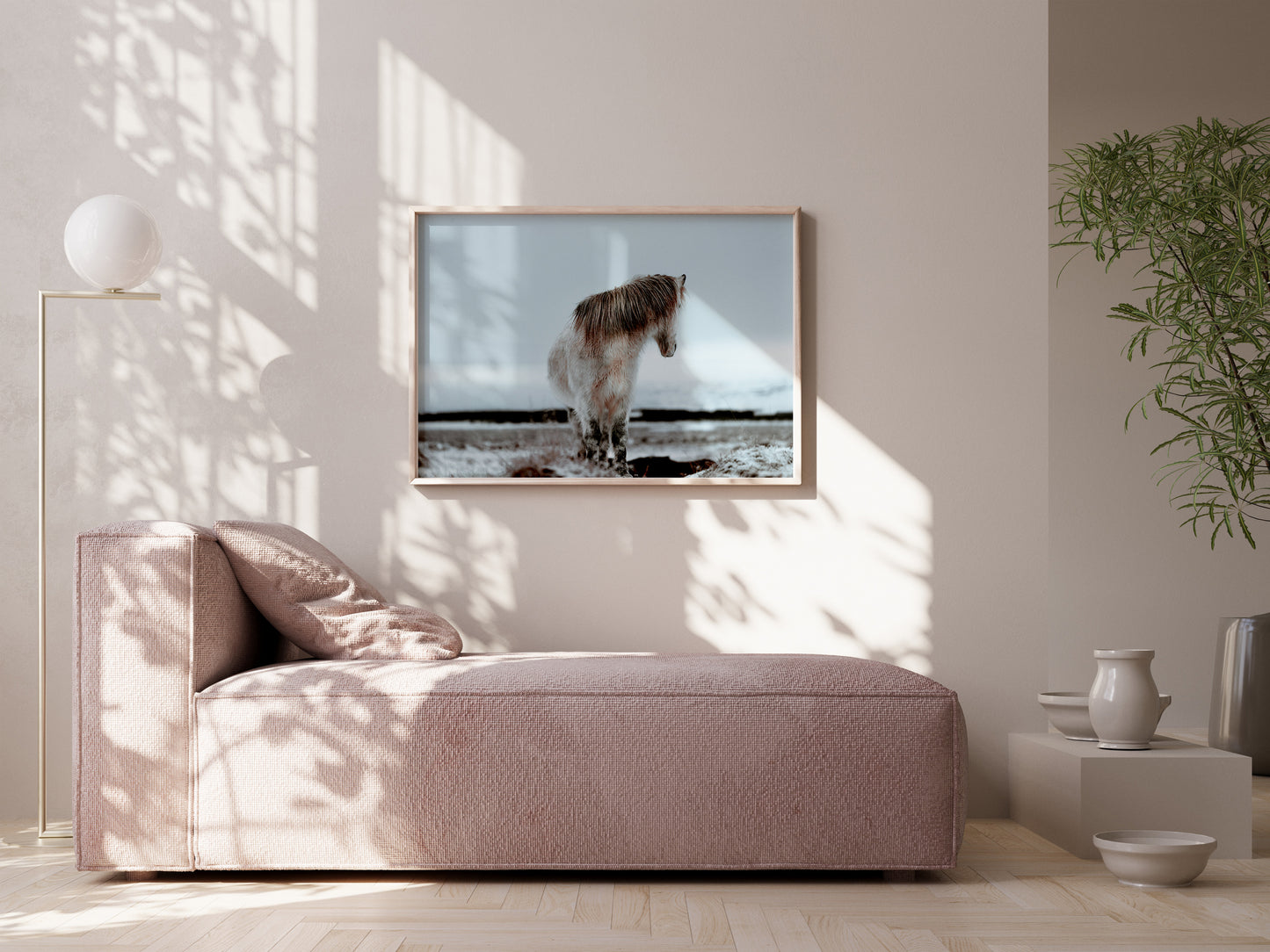 Nordic Elegance – Icelandic Horse in Winter Art Print