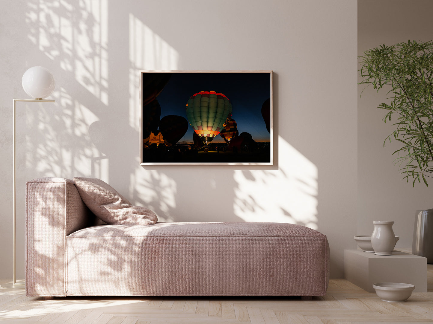 Desert Sky Glow – Hot Air Balloons Over Albuquerque Print