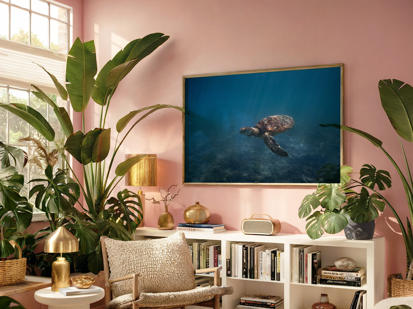 Hawaiian Serenity – Turtle Beneath the Waves Wall Art