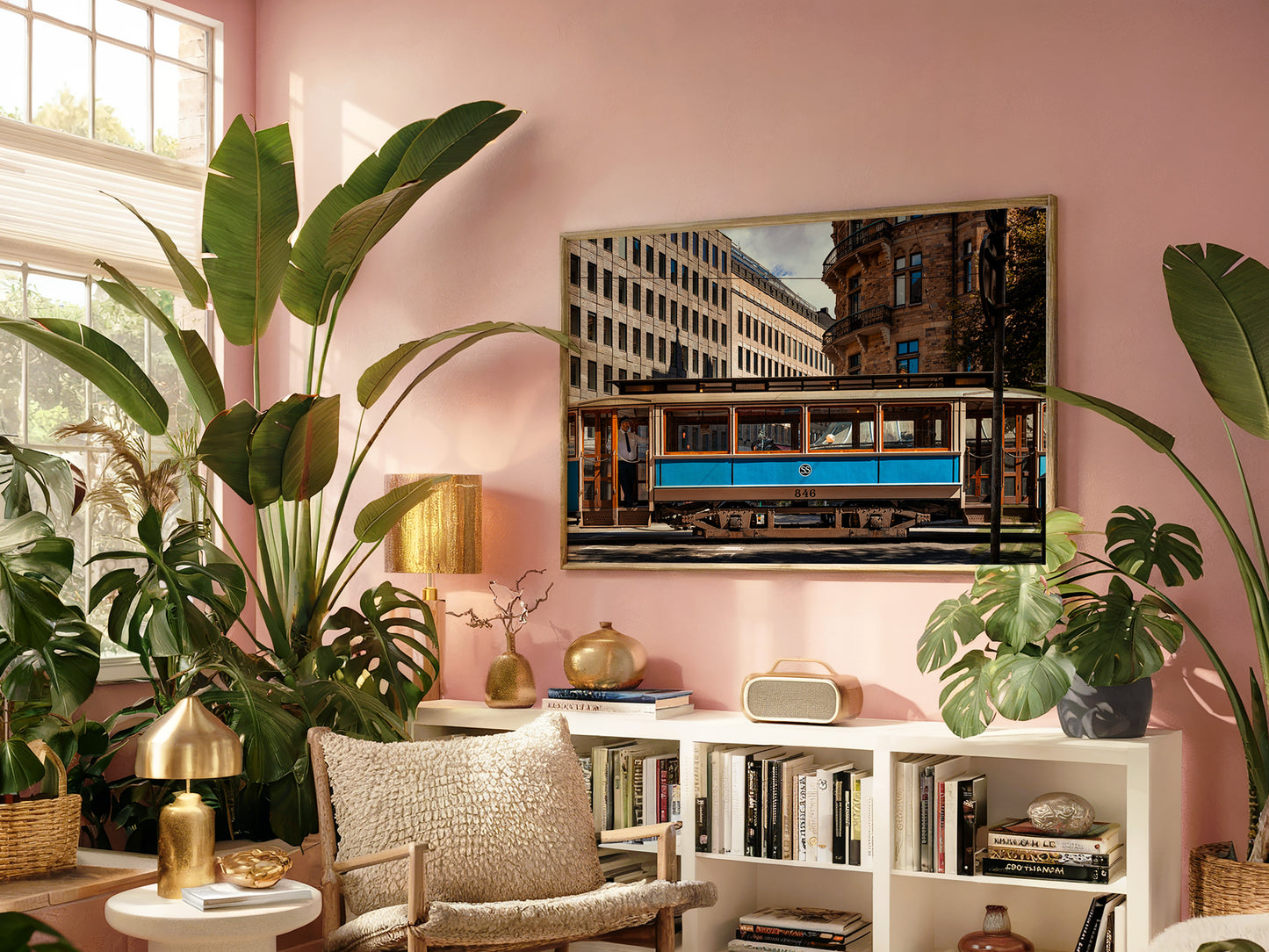 Stockholm Tracks – Iconic Trams in the City Wall Art