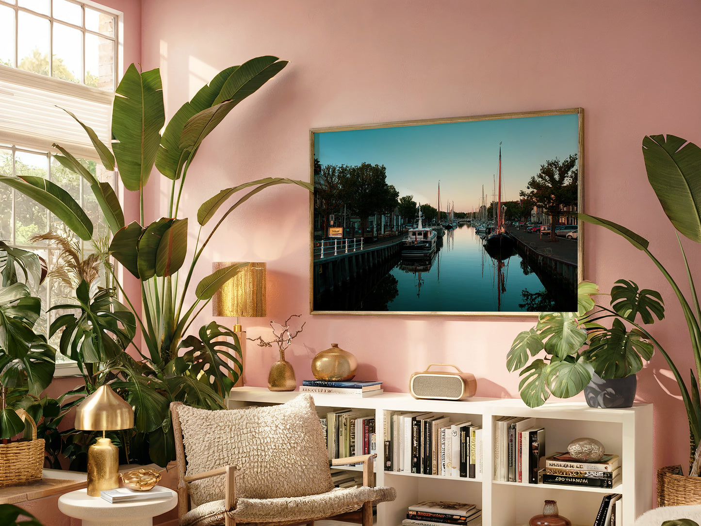 Reflections – Dutch Canal Scenic Print