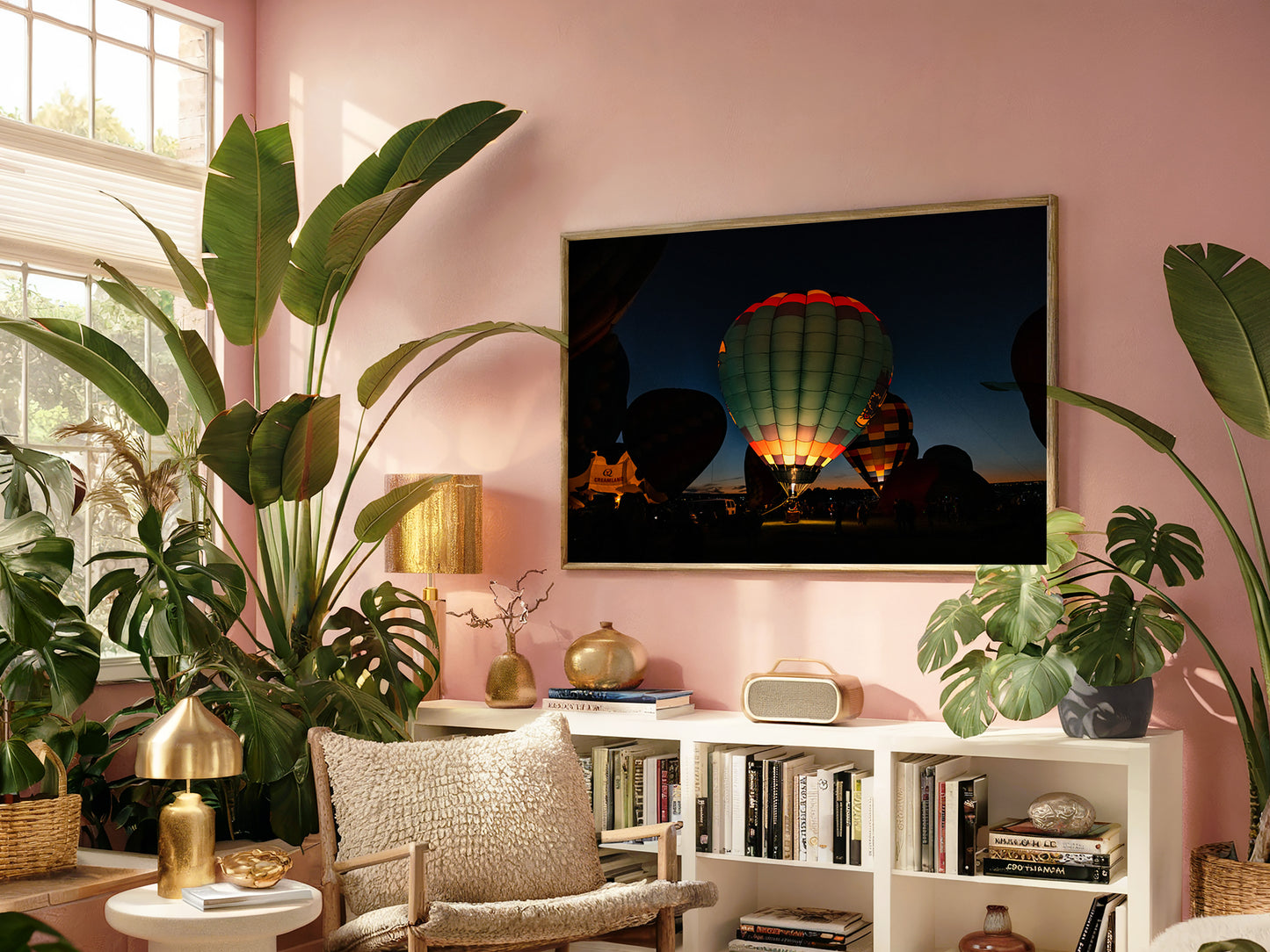 Desert Sky Glow – Hot Air Balloons Over Albuquerque Print