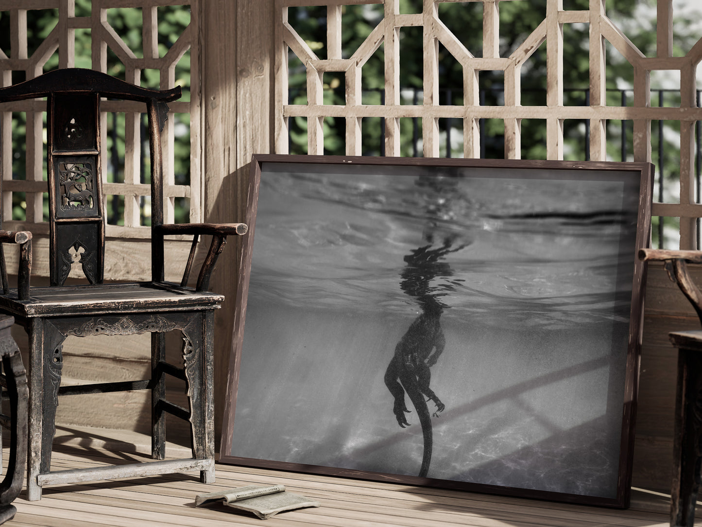 Flowing Grace – Underwater Marine Iguana Print