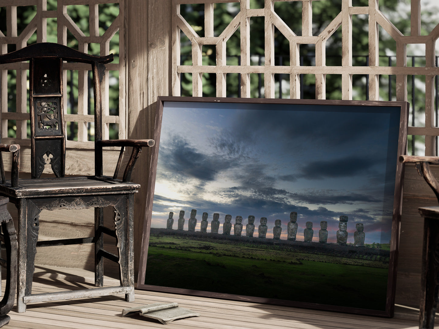 Legends of Rapa Nui – The Majestic 15 Moai Wall Decor