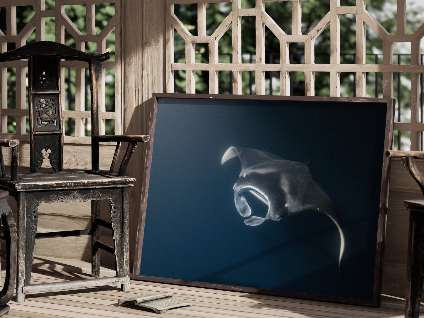 Ocean Giants – Manta Rays of Kona, Hawaii Wall Art
