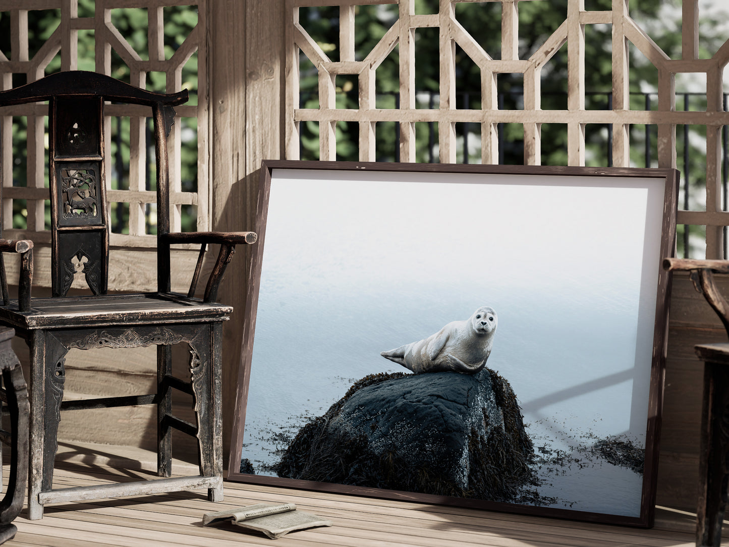Arctic Shores – Icelandic Sea Lions Scenic Print