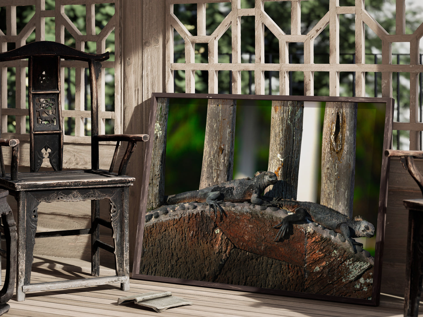 Island Rest – Lounging Marine Iguanas on the Galápagos Pie