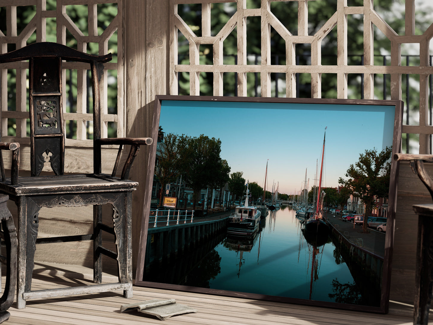 Reflections – Dutch Canal Scenic Print