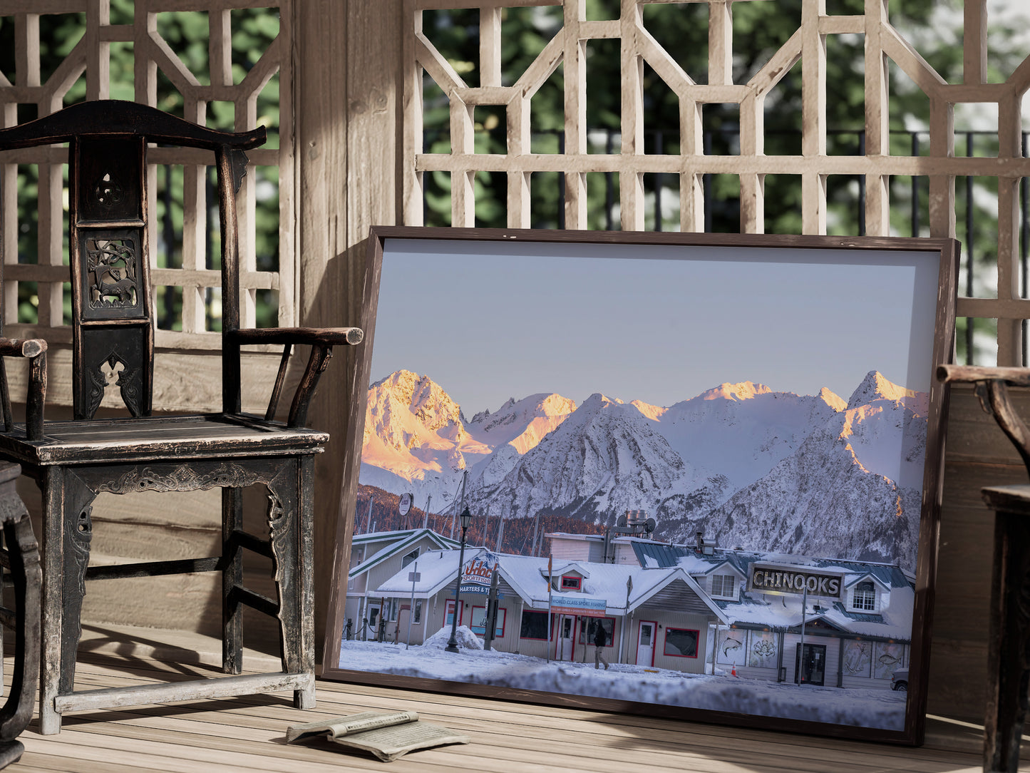 Seward Winter Serenity – Nostalgic Alaskan Town Wall Art