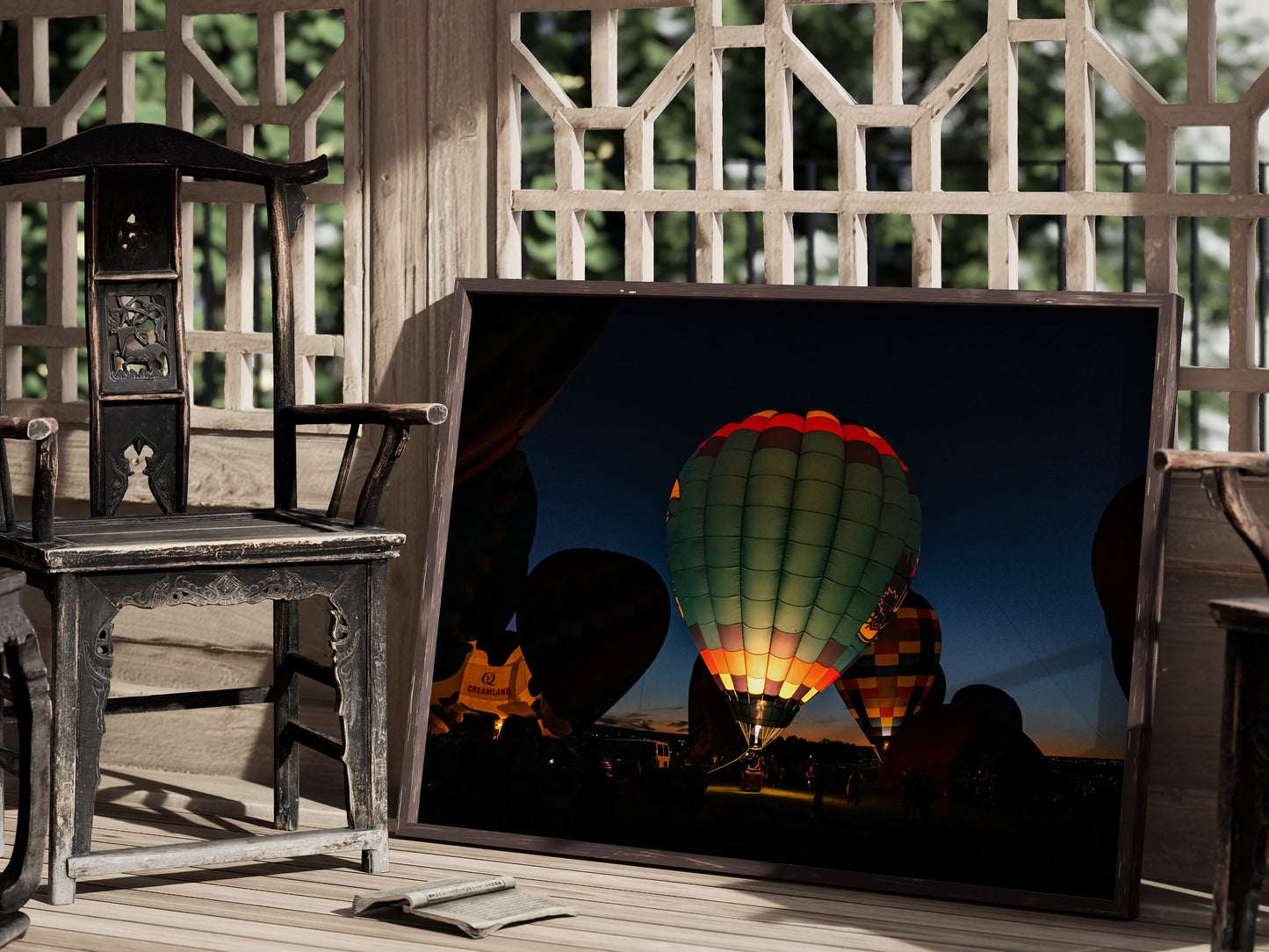 Desert Sky Glow – Hot Air Balloons Over Albuquerque Print
