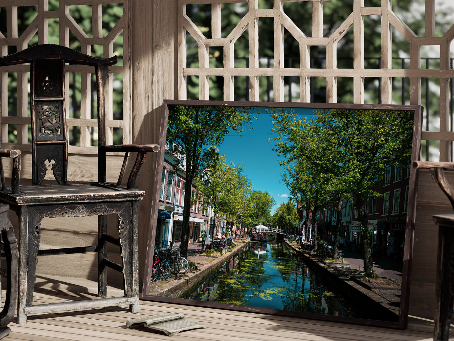 Bridges and Reflections – Netherlands Canal Serenity Art