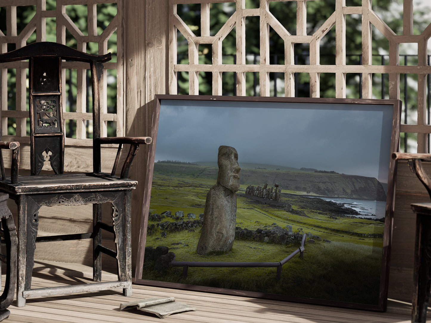 Guardians of Rapa Nui – Moai Monuments Wall Art
