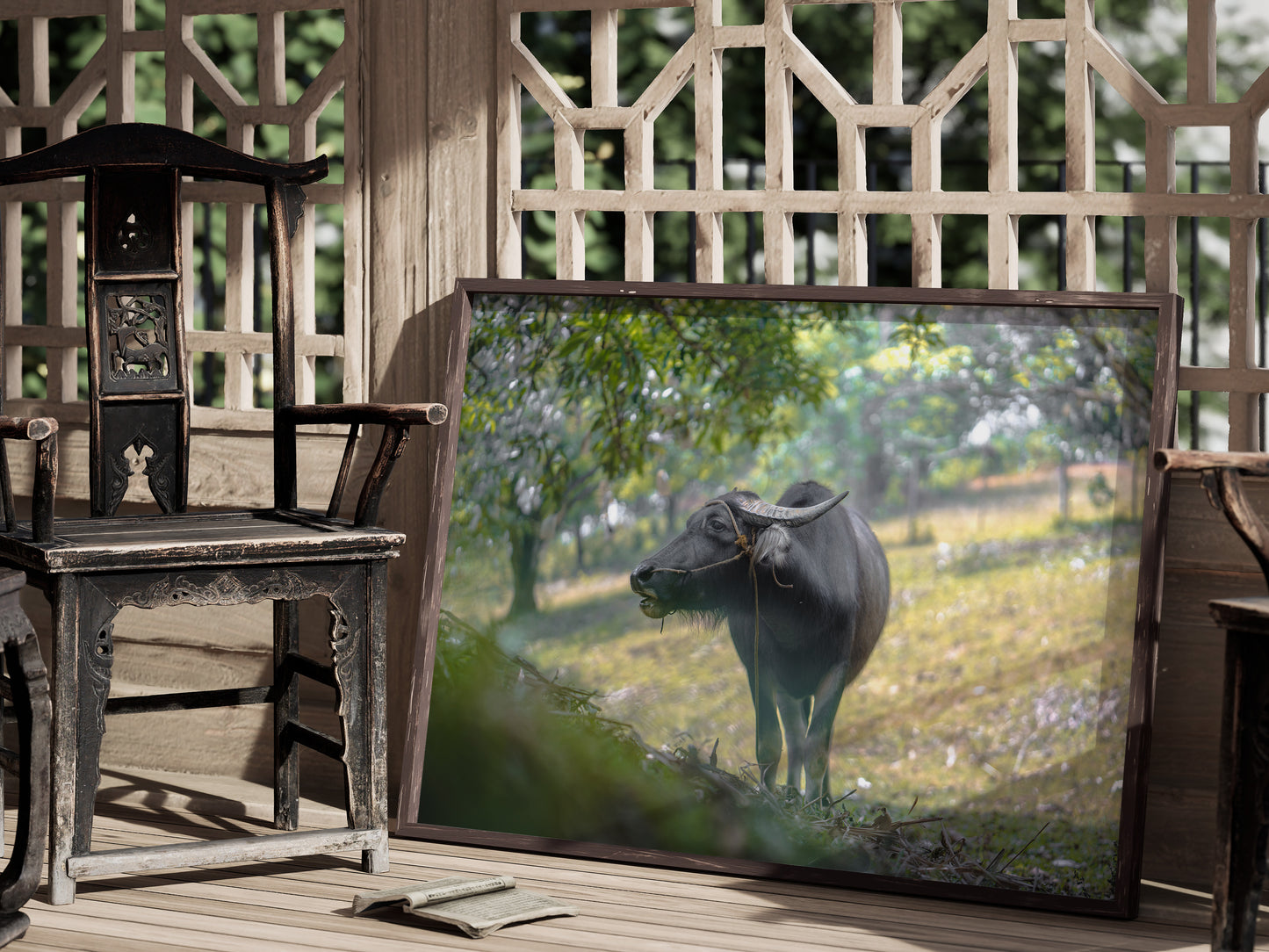 Carabao Serenity – Iconic Farm Life in the Philippines Print