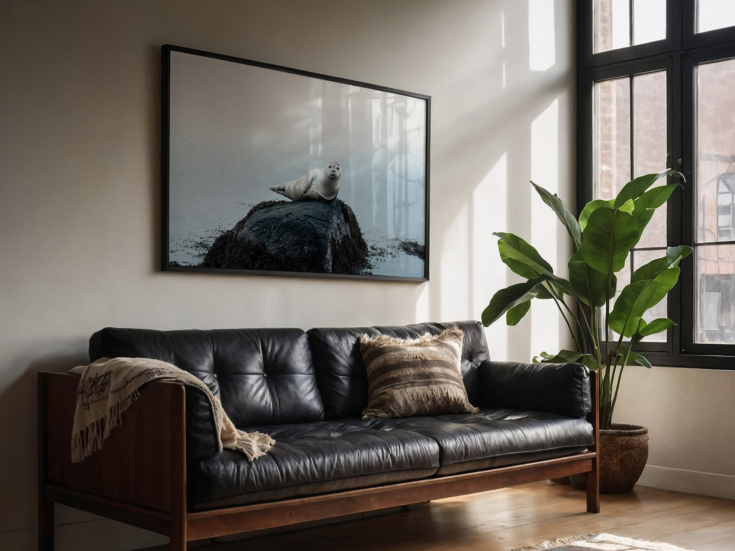 Arctic Shores – Icelandic Sea Lions Scenic Print