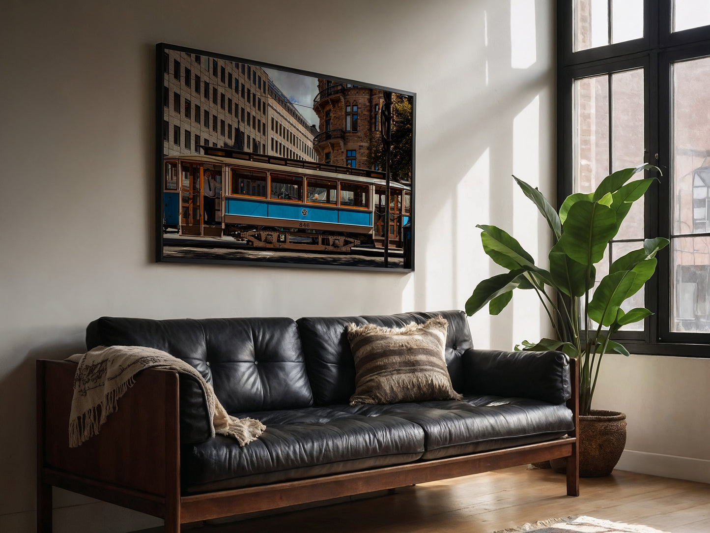 Stockholm Tracks – Iconic Trams in the City Wall Art