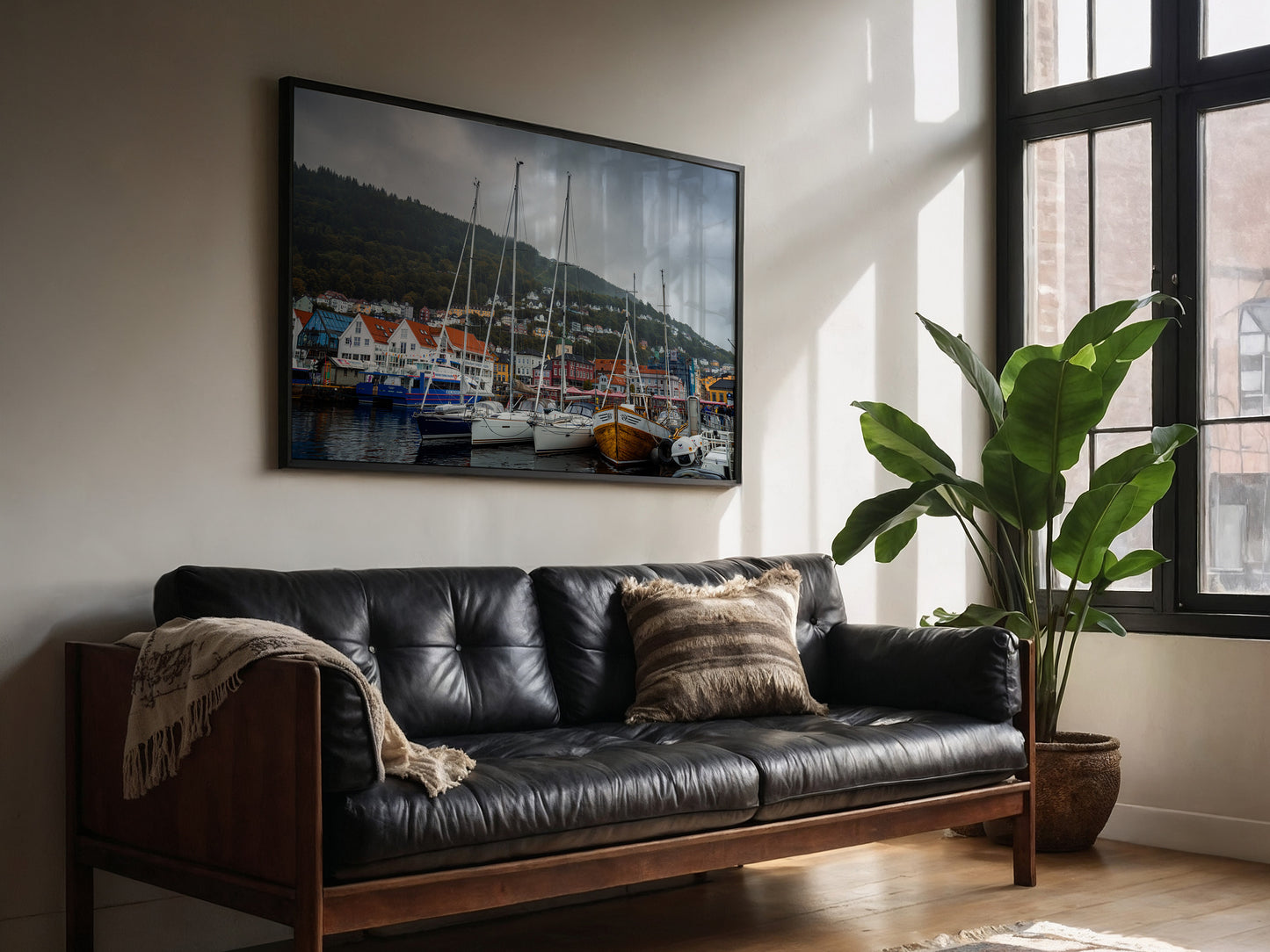 Sailing Through Bergen – Iconic Norwegian Harbor Art