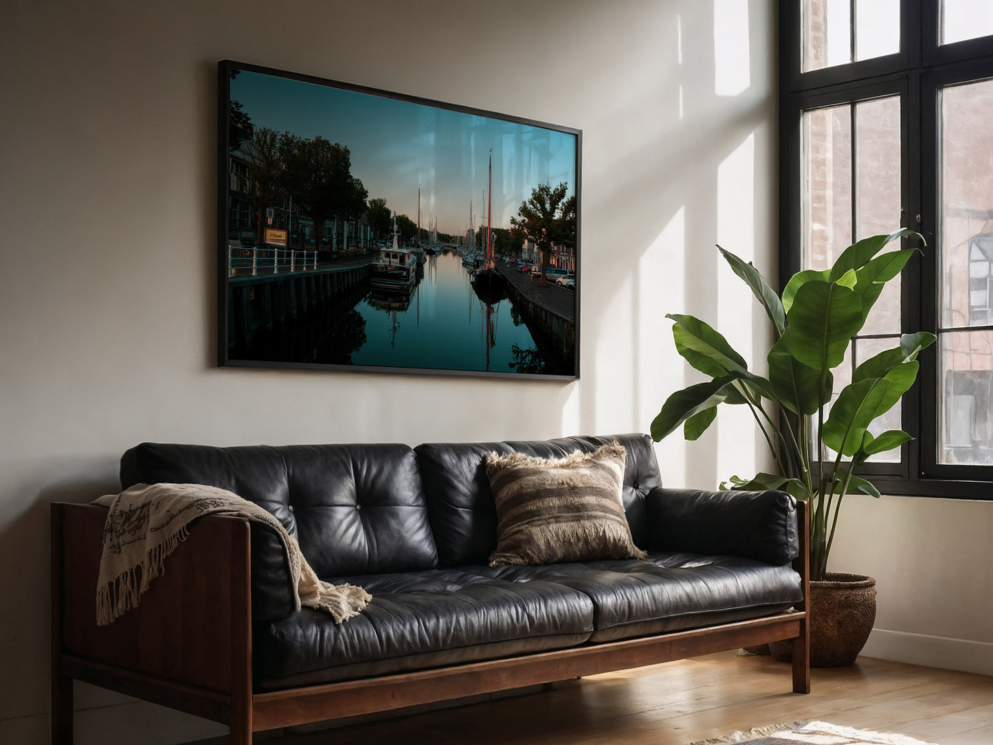 Reflections – Dutch Canal Scenic Print