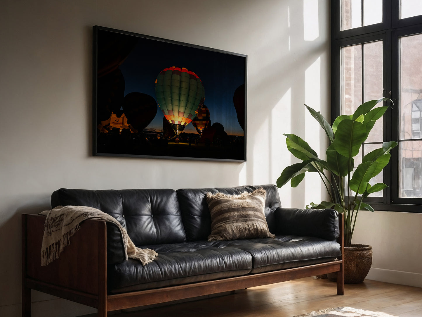 Desert Sky Glow – Hot Air Balloons Over Albuquerque Print