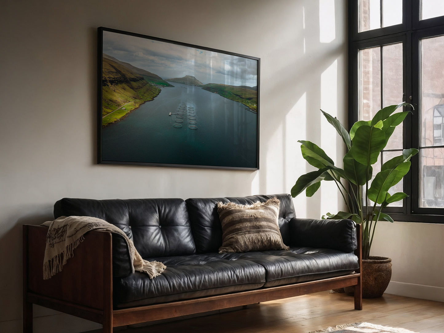 Above the Highlands – Faroe Islands Lake Scenic Print