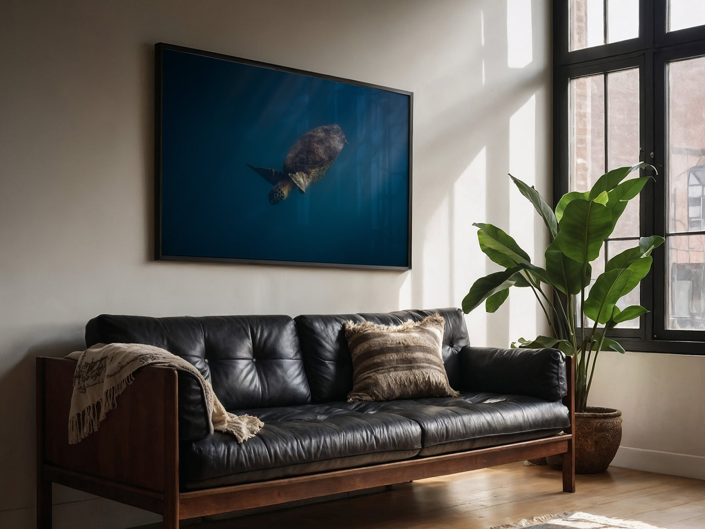 Gentle Glider – Hawaiian Green Sea Turtle Underwater Print