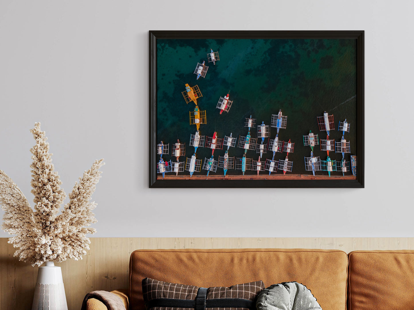 Island Drifters – Wooden Boats on Palawan Waters Decor