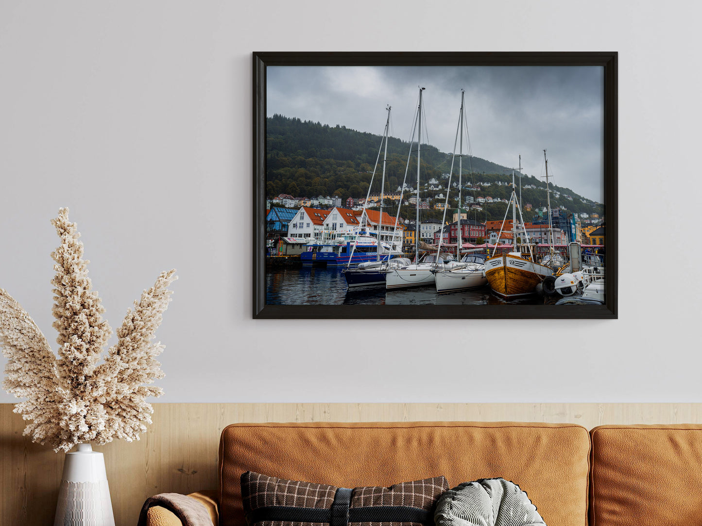 Sailing Through Bergen – Iconic Norwegian Harbor Art