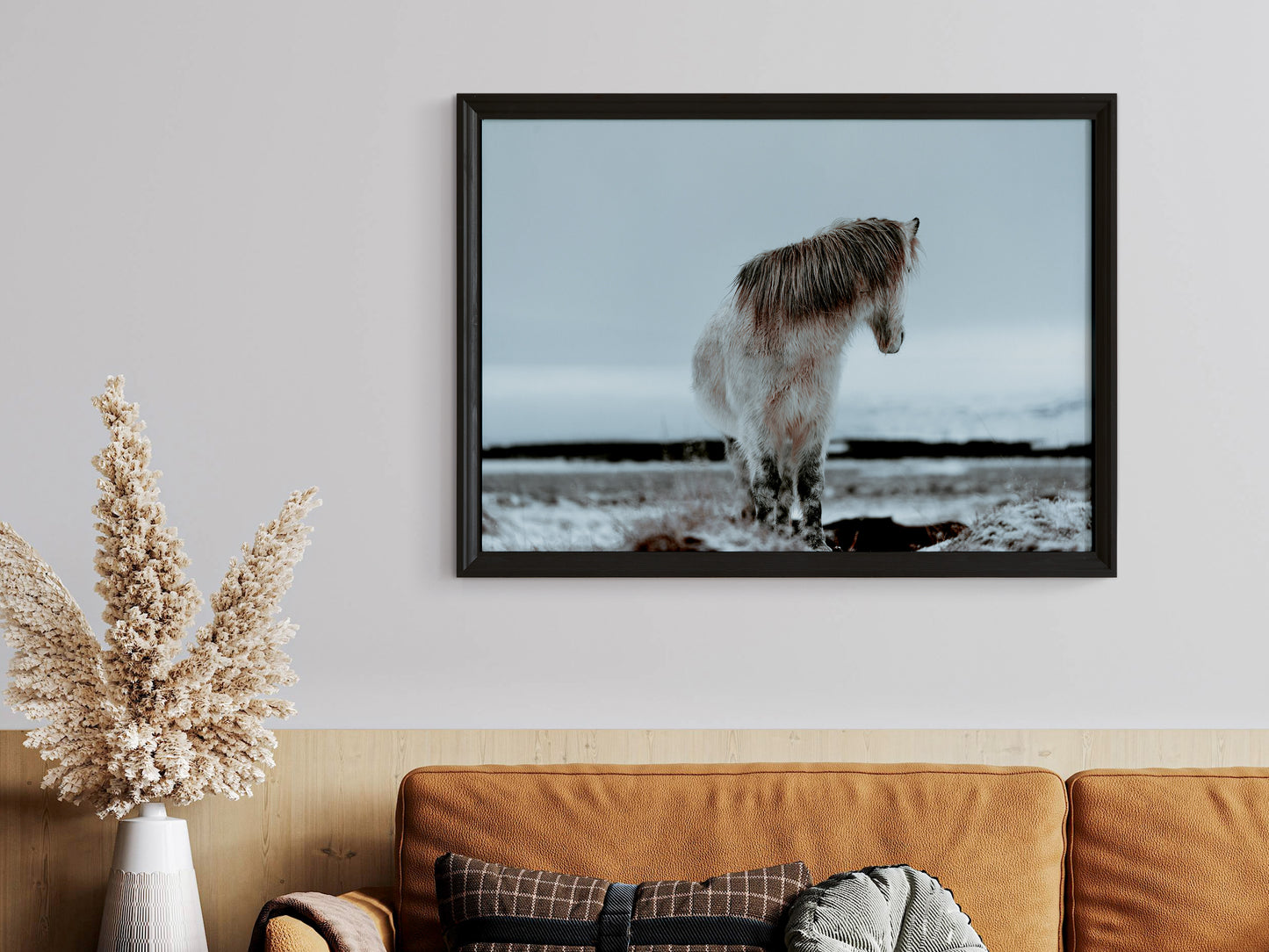Nordic Elegance – Icelandic Horse in Winter Art Print
