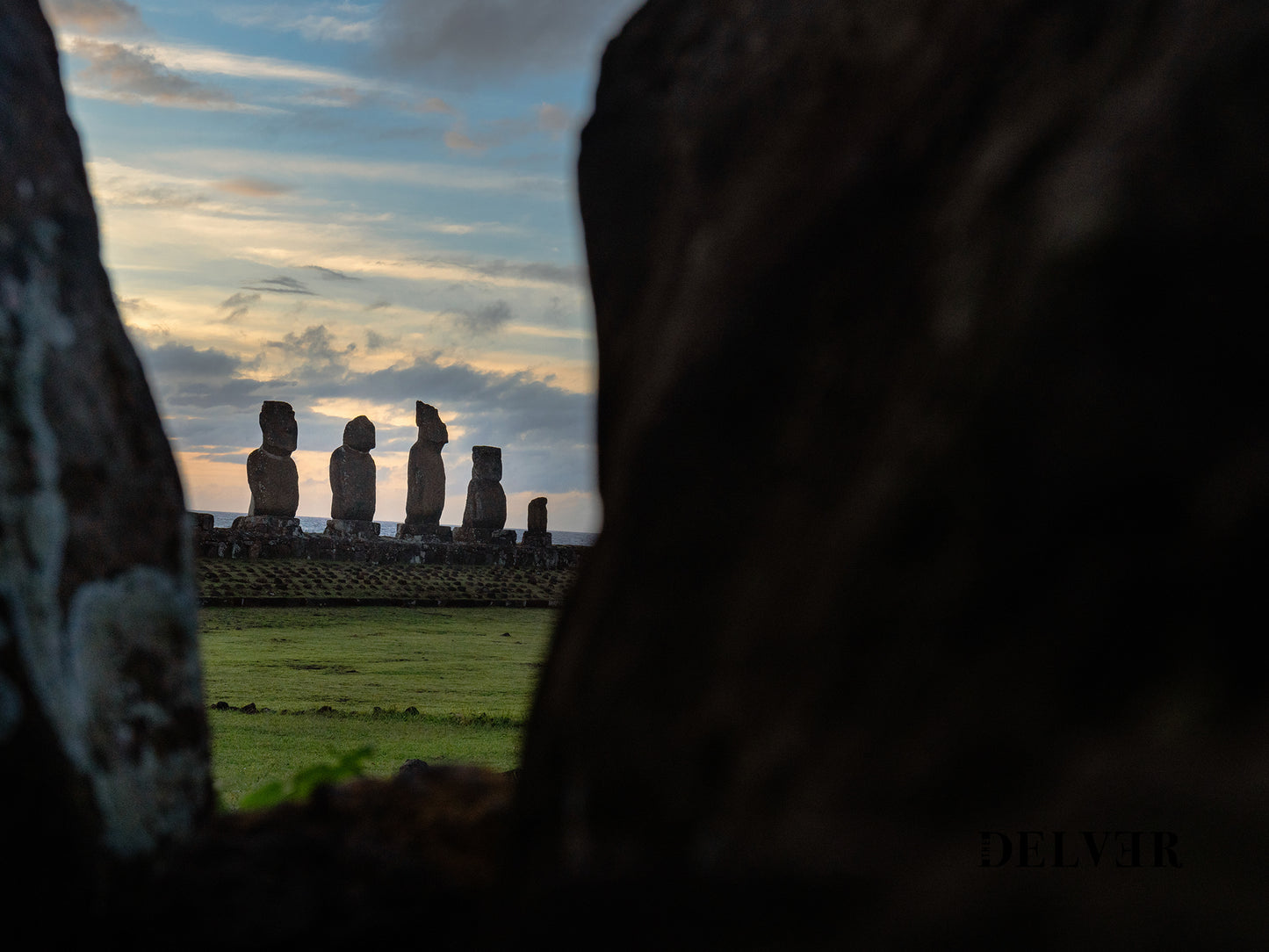 Eternal Watchers – Coastal Moai of Easter Island Wall Art