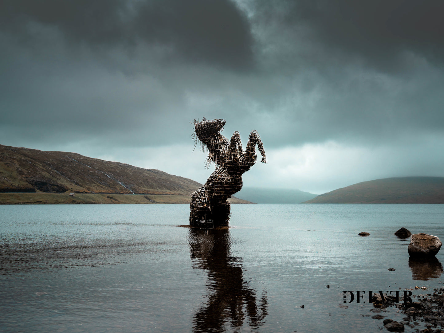 Legends of the Faroe Islands – Horse in the Lake Wall Decor