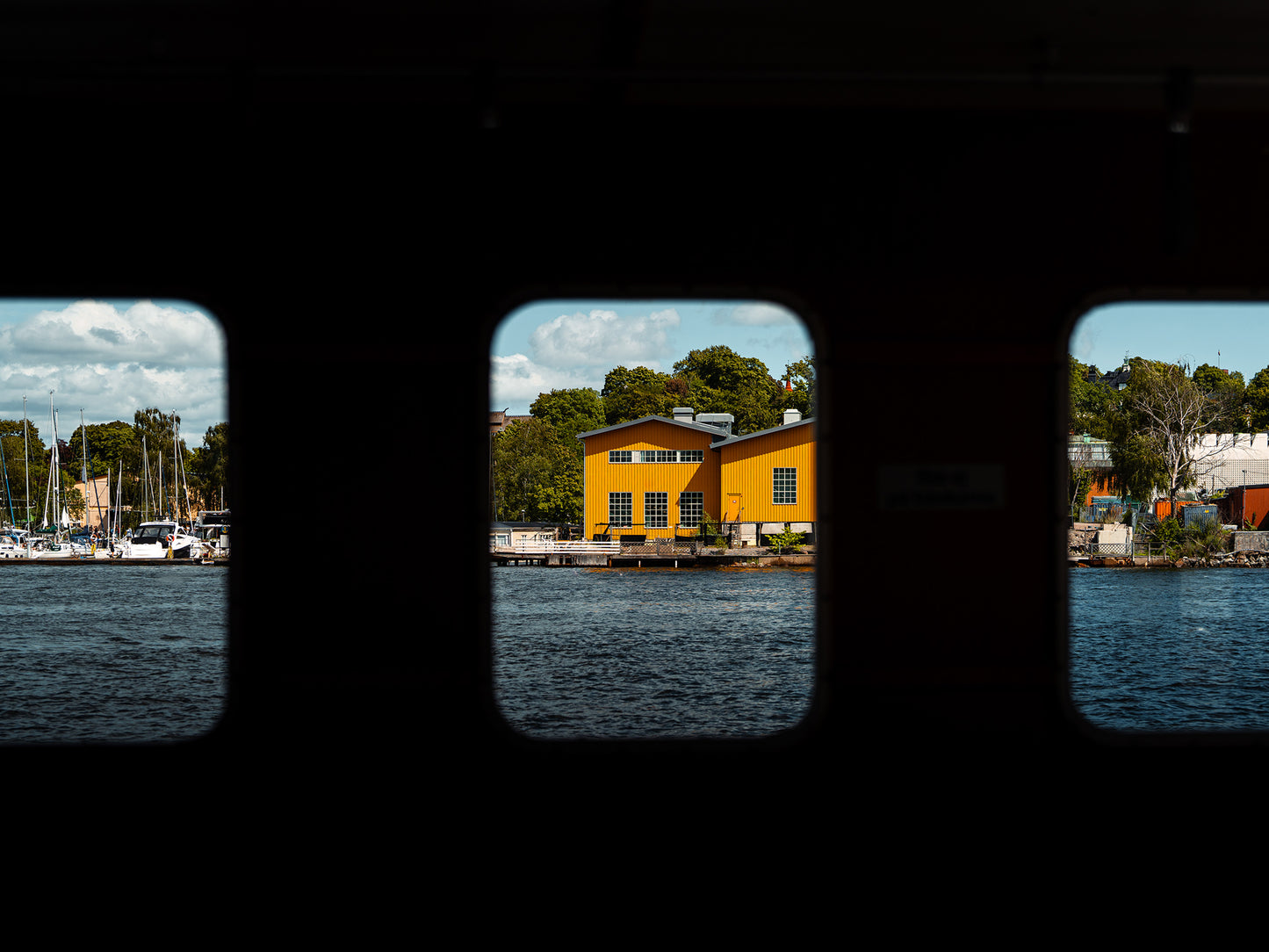 Window to Stockholm – A Scenic View from the Water Wall Art