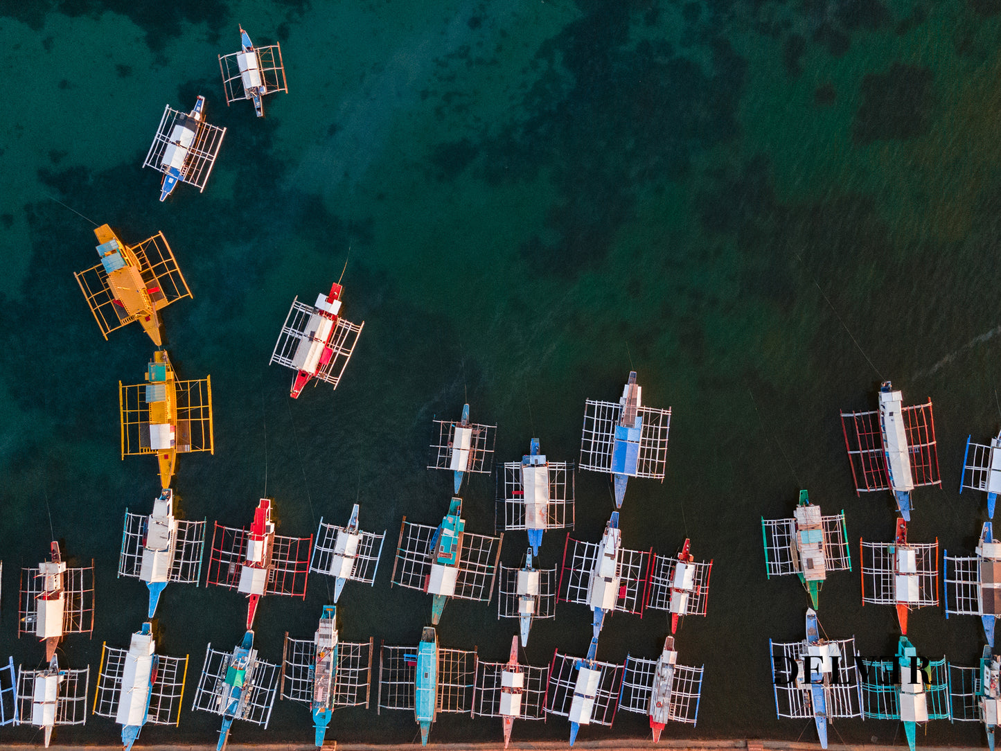 Island Drifters – Wooden Boats on Palawan Waters Decor