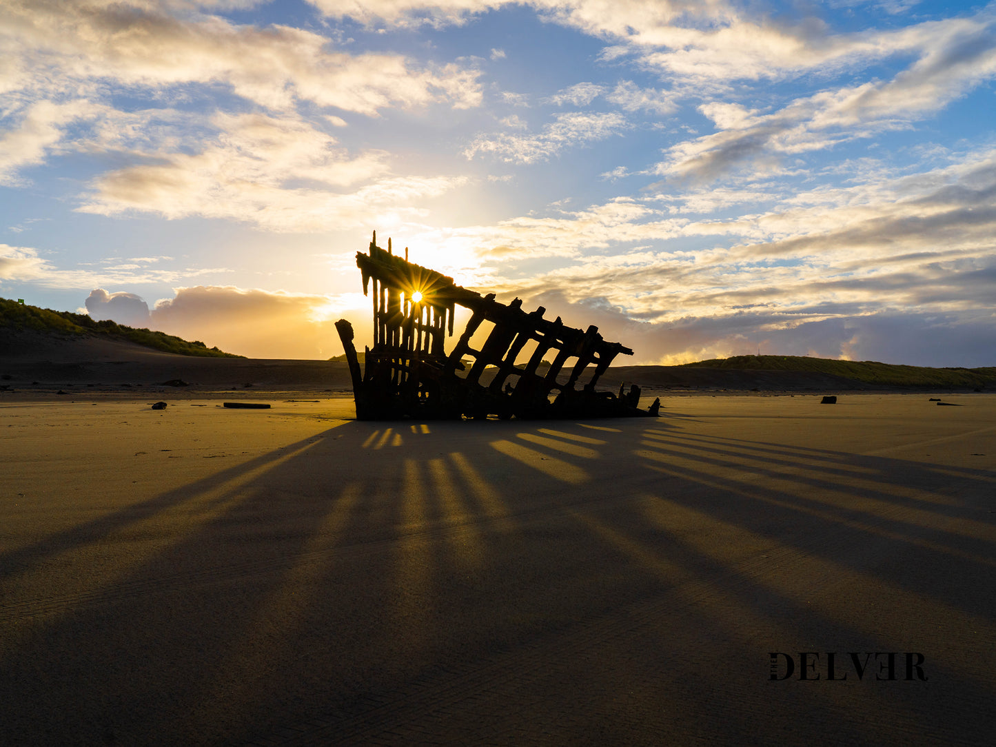Rust and Waves – Oregon Coast Shipwreck Scenic Print