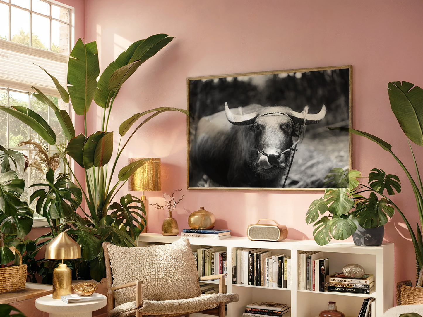 Timeless Elegance – Black & White Carabao in the Philippine Fields