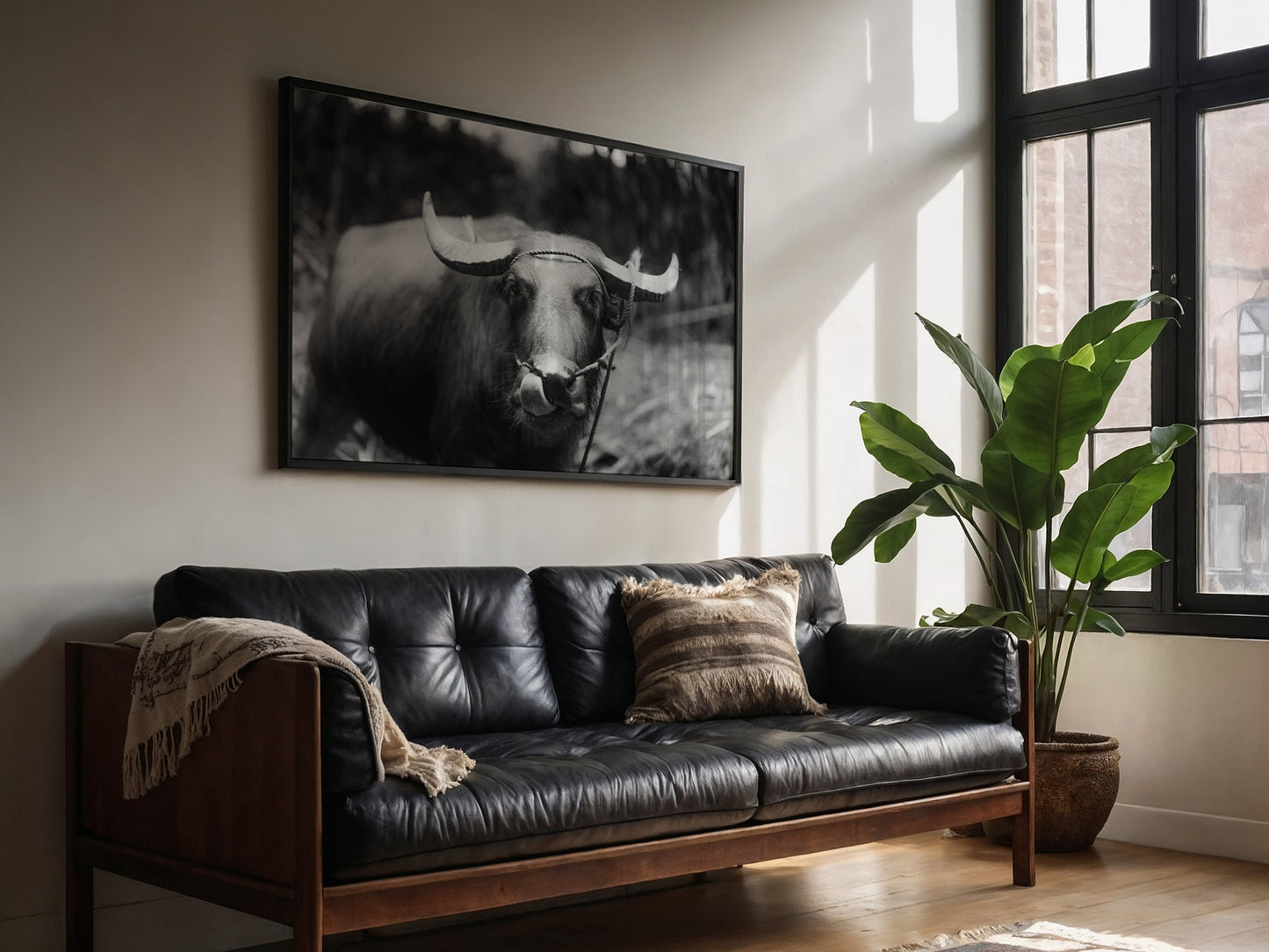 Timeless Elegance – Black & White Carabao in the Philippine Fields