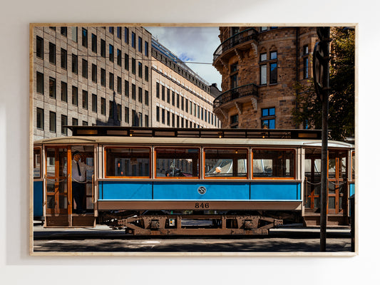 Stockholm Tracks – Iconic Trams in the City Wall Art