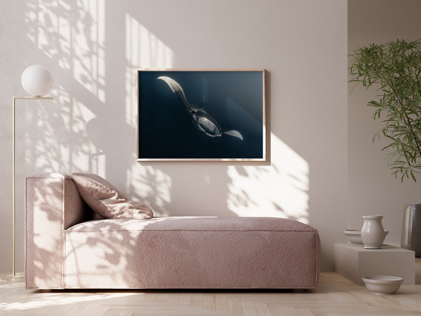 Grace Beneath the Waves – Manta Rays in Kona Print