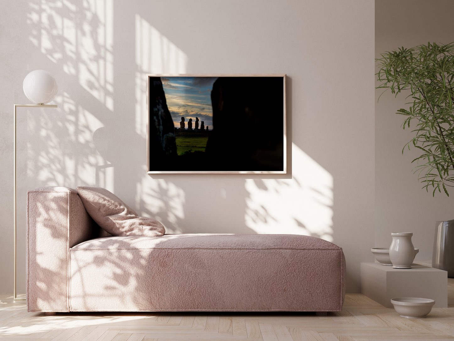 Eternal Watchers – Coastal Moai of Easter Island Wall Art