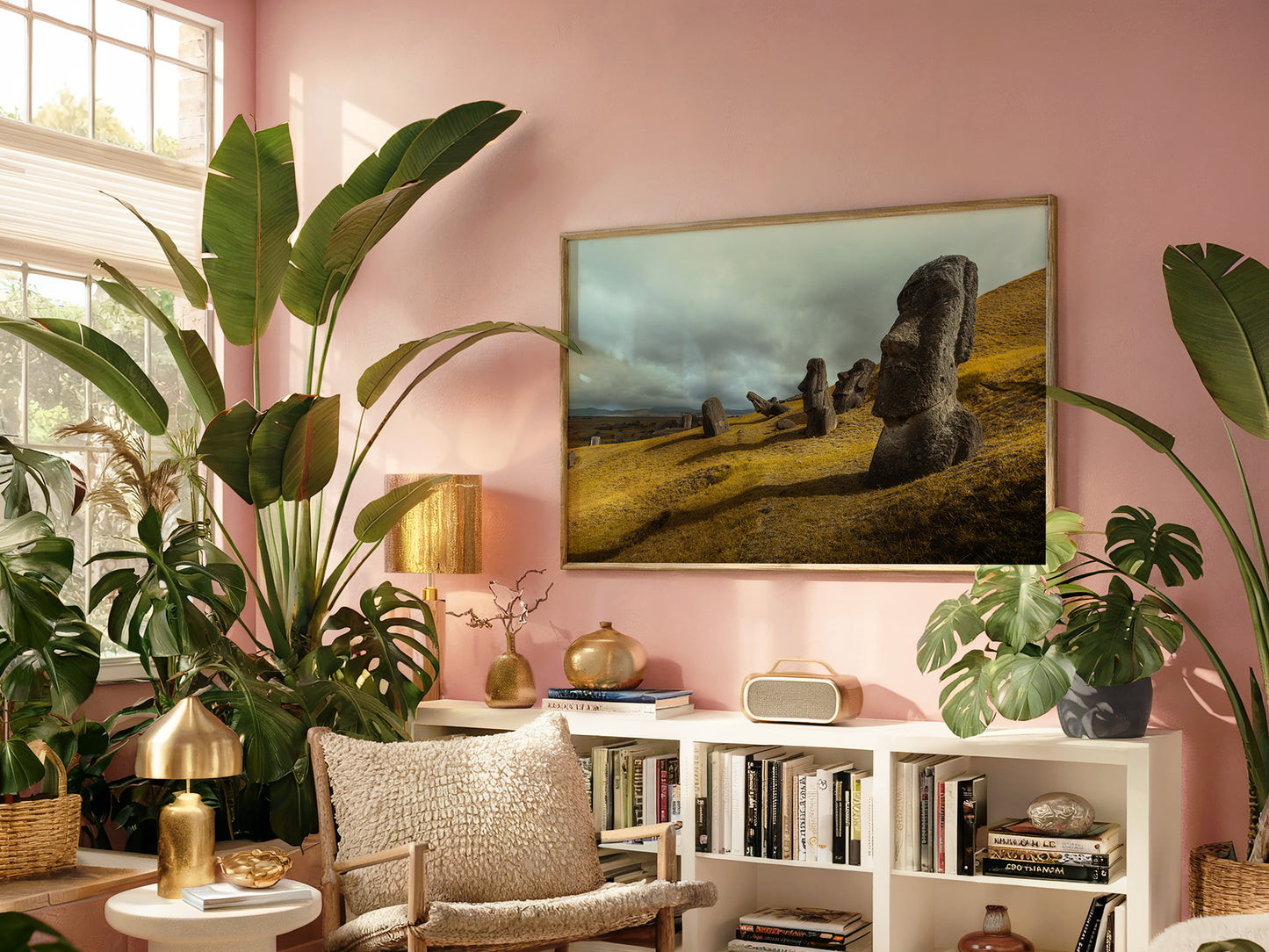 Sacred Quarry – Moai Origins on Easter Island Wall Art