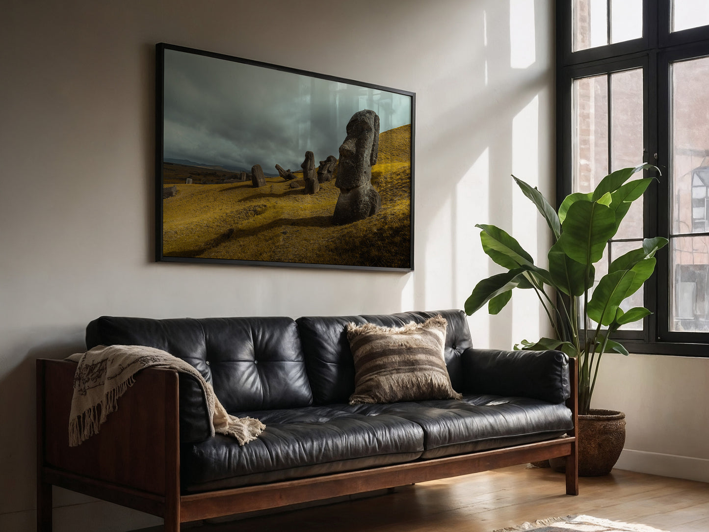 Sacred Quarry – Moai Origins on Easter Island Wall Art
