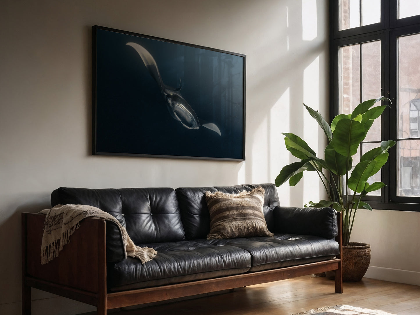 Grace Beneath the Waves – Manta Rays in Kona Print
