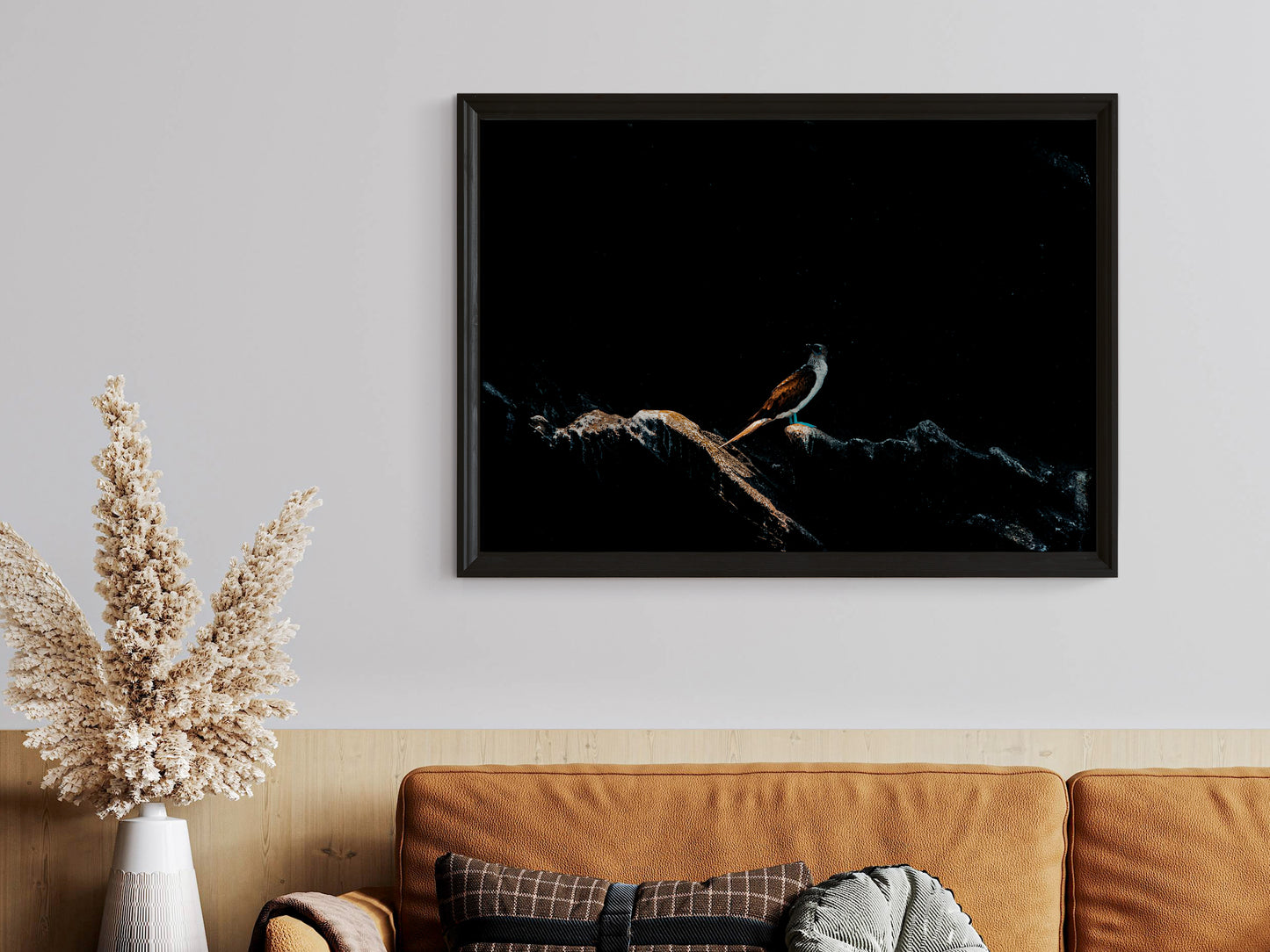 Galápagos Charm – Blue-Footed Booby Scenic Art Print