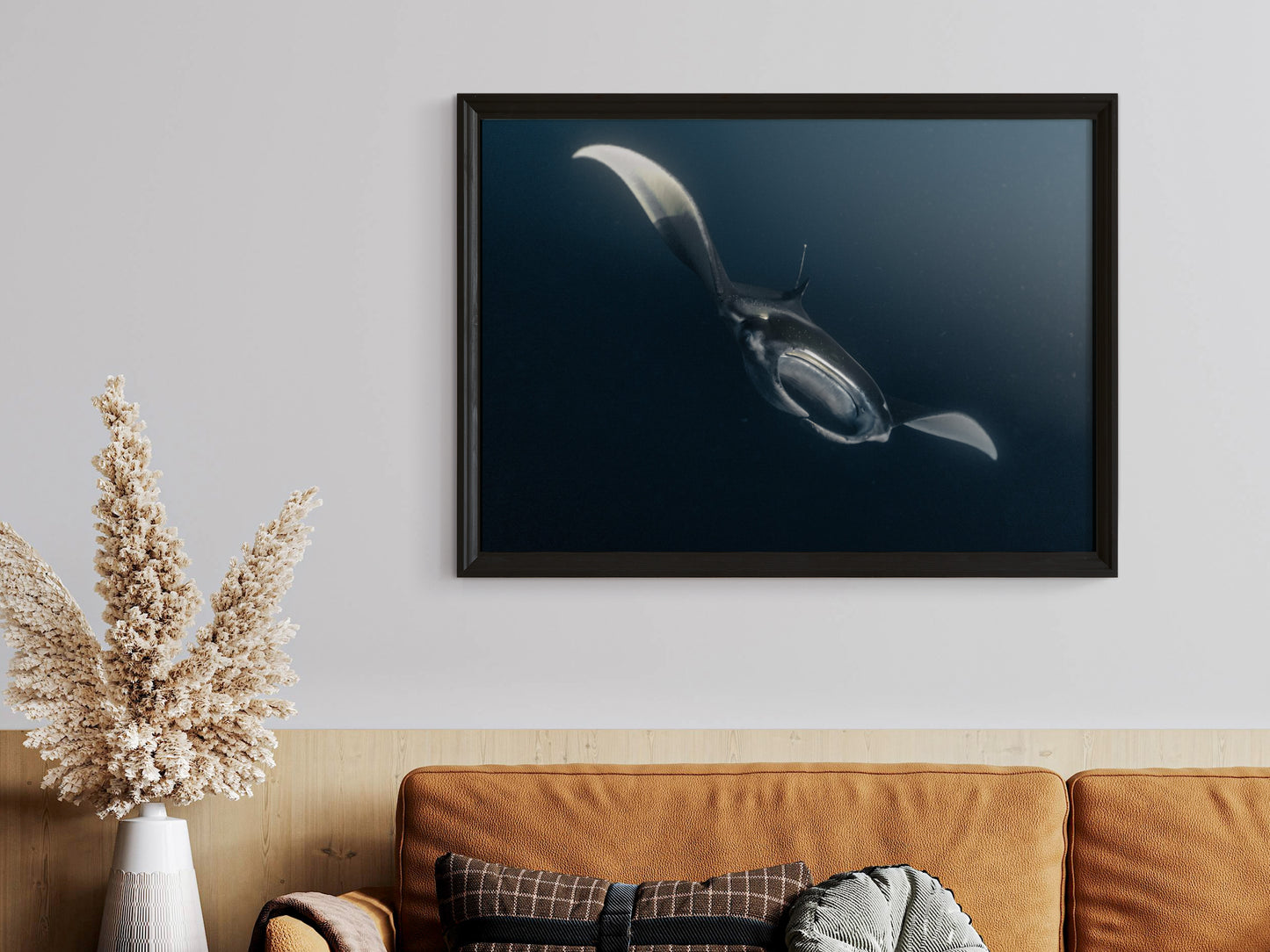 Grace Beneath the Waves – Manta Rays in Kona Print