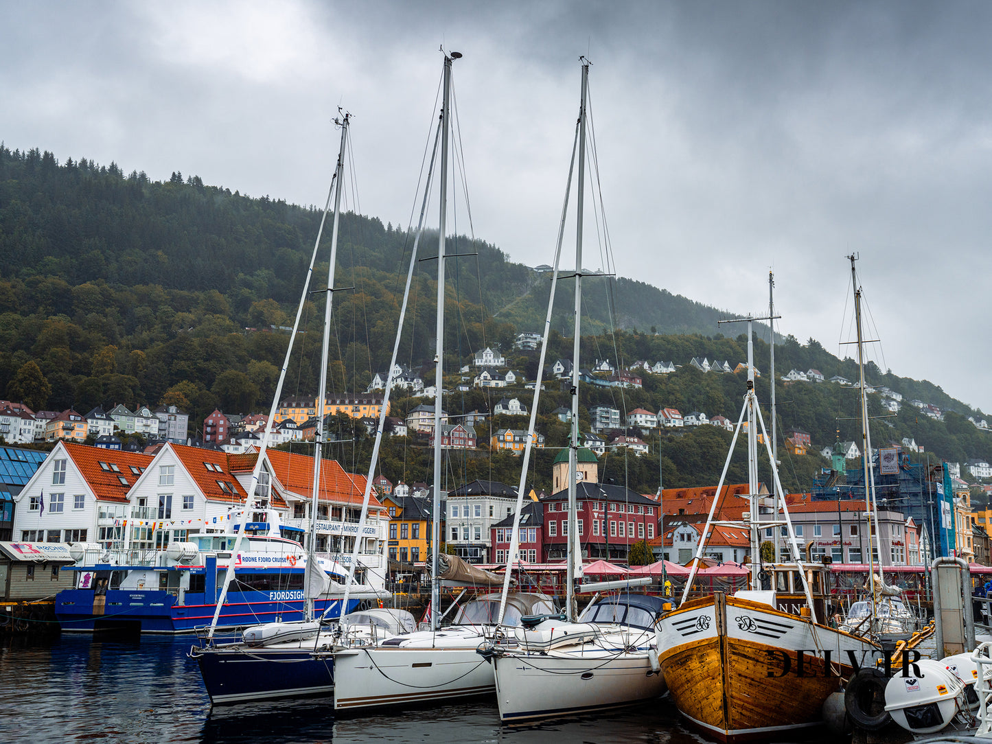 Sailing Through Bergen – Iconic Norwegian Harbor Art